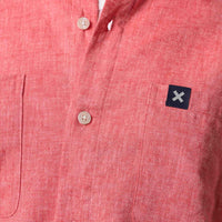 CORAL LINEN SHIRT