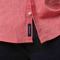 CORAL LINEN SHIRT