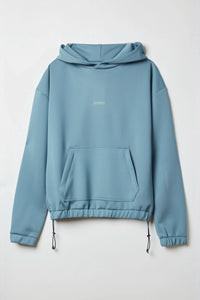 SUDADERA CON CAPUCHA TECH LIGHT BLUE