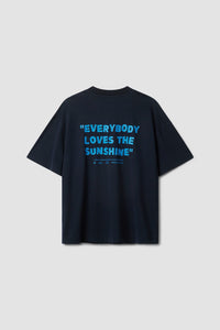 NAVY QUILT TEE