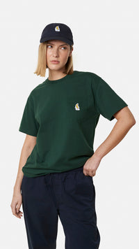 CAMISETA POCKET BANANA VERDE