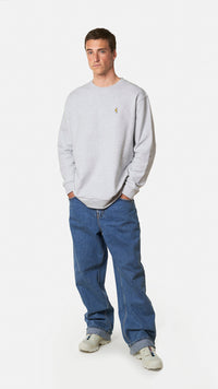 SUDADERA BANANA LIGHT GREY MELANGE