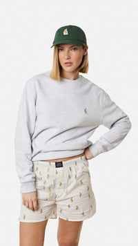 SUDADERA BANANA LIGHT GREY MELANGE