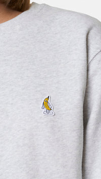 SUDADERA BANANA LIGHT GREY MELANGE
