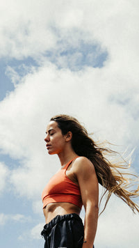 VOLCANO RED WOMEN'S ACTIVE TOP
