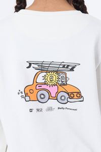SUDADERA KIDS FORECAST BLANCO ROTO