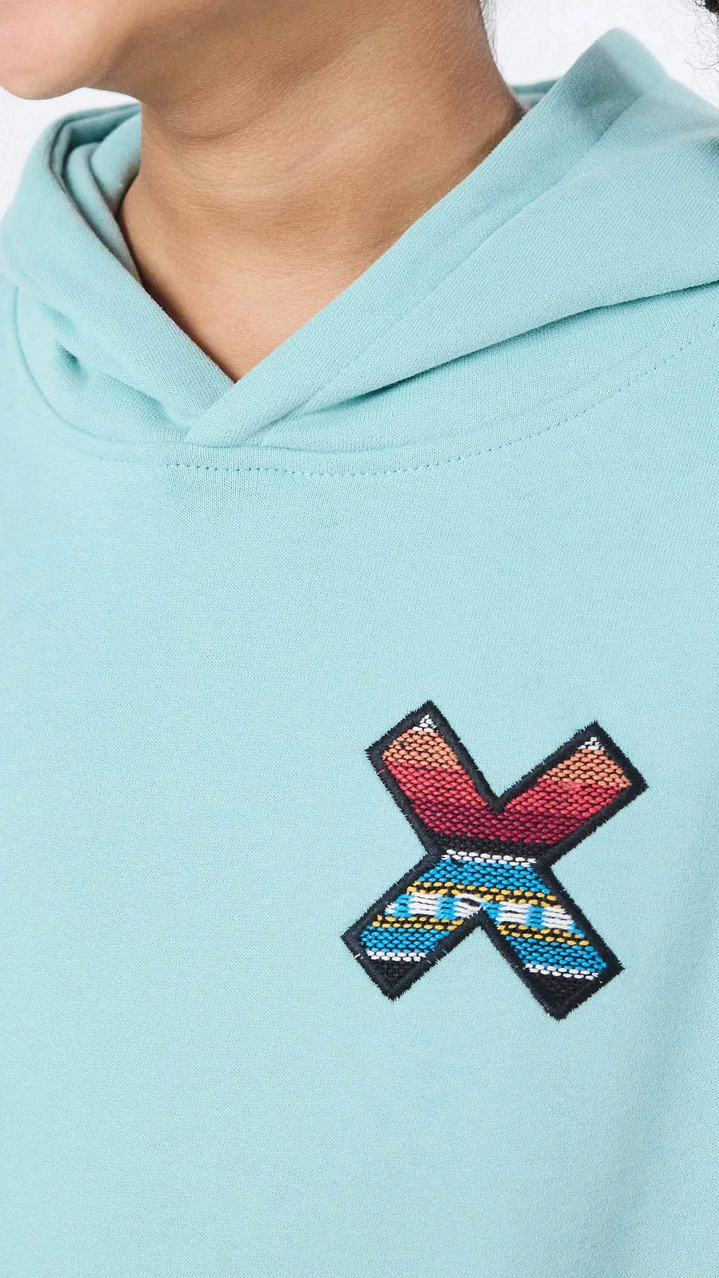 SUDADERA CON CAPUCHA KIDS CLASSIC ACQUA