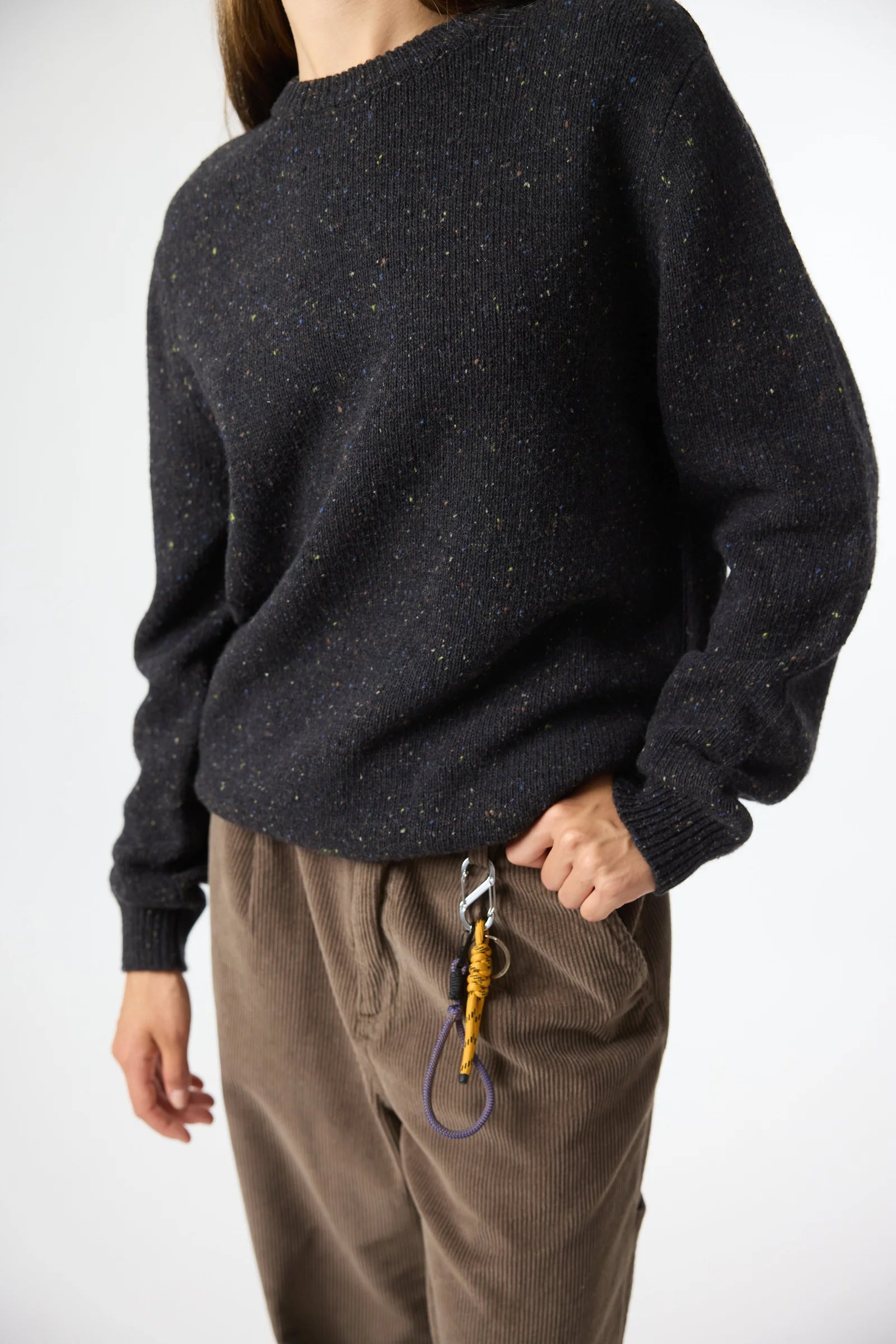 ANTHRACITE PATH KNITTED SWEATER