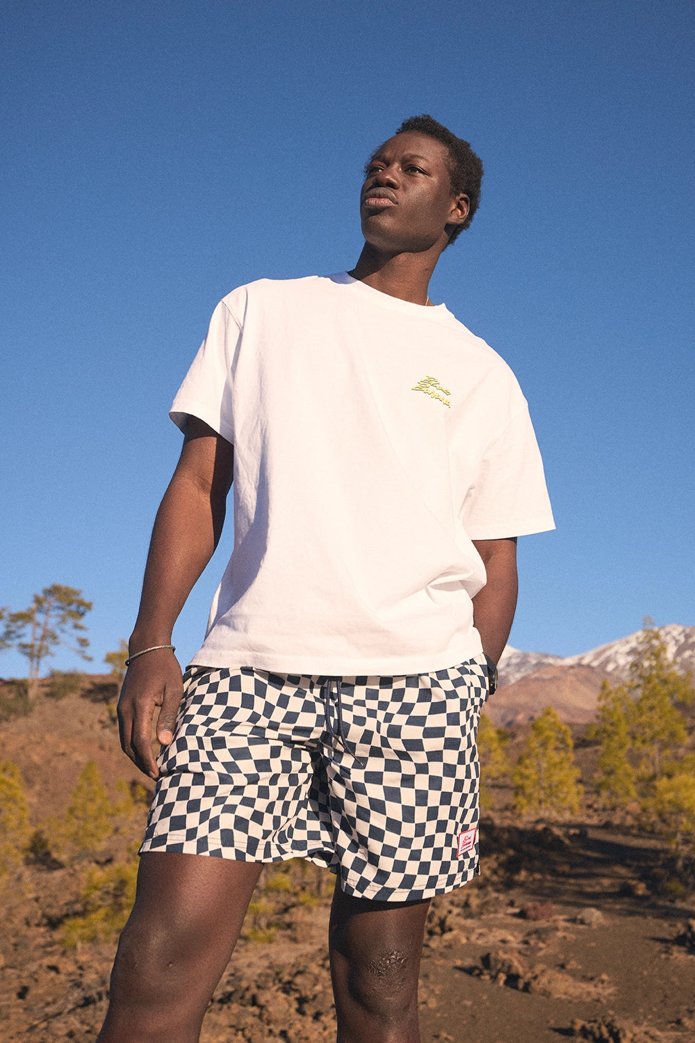 NAVY ARCH SWIMMING TRUNKS