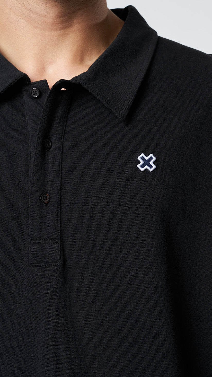 POLO PATCH NEGRO