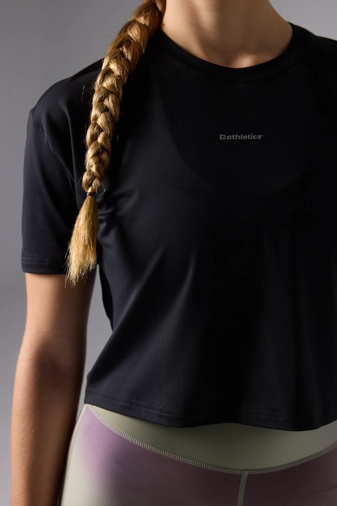 BLACK WOMEN'S TRAIN T-SHIRT
