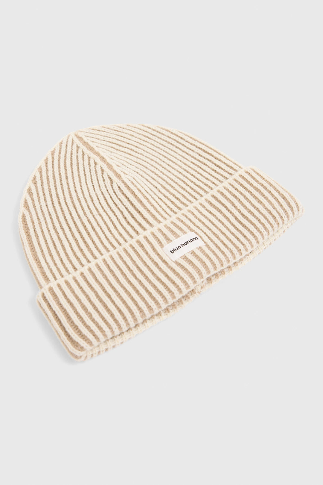 CAMEL RIBBED WOMAN BEANIE