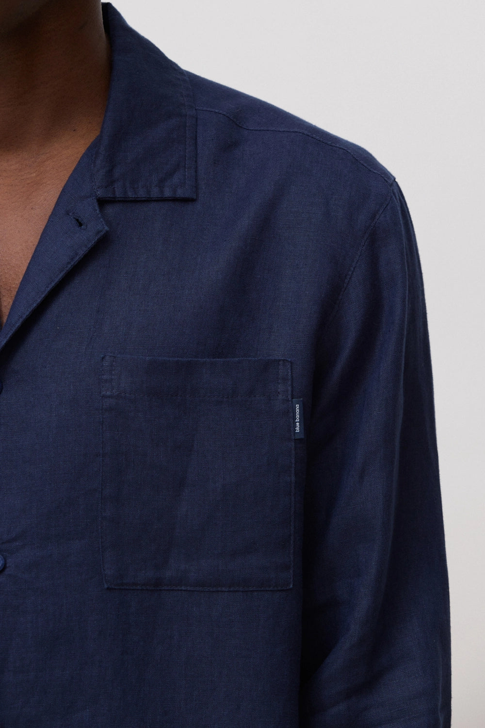NAVY BREEZE LINEN SHIRT