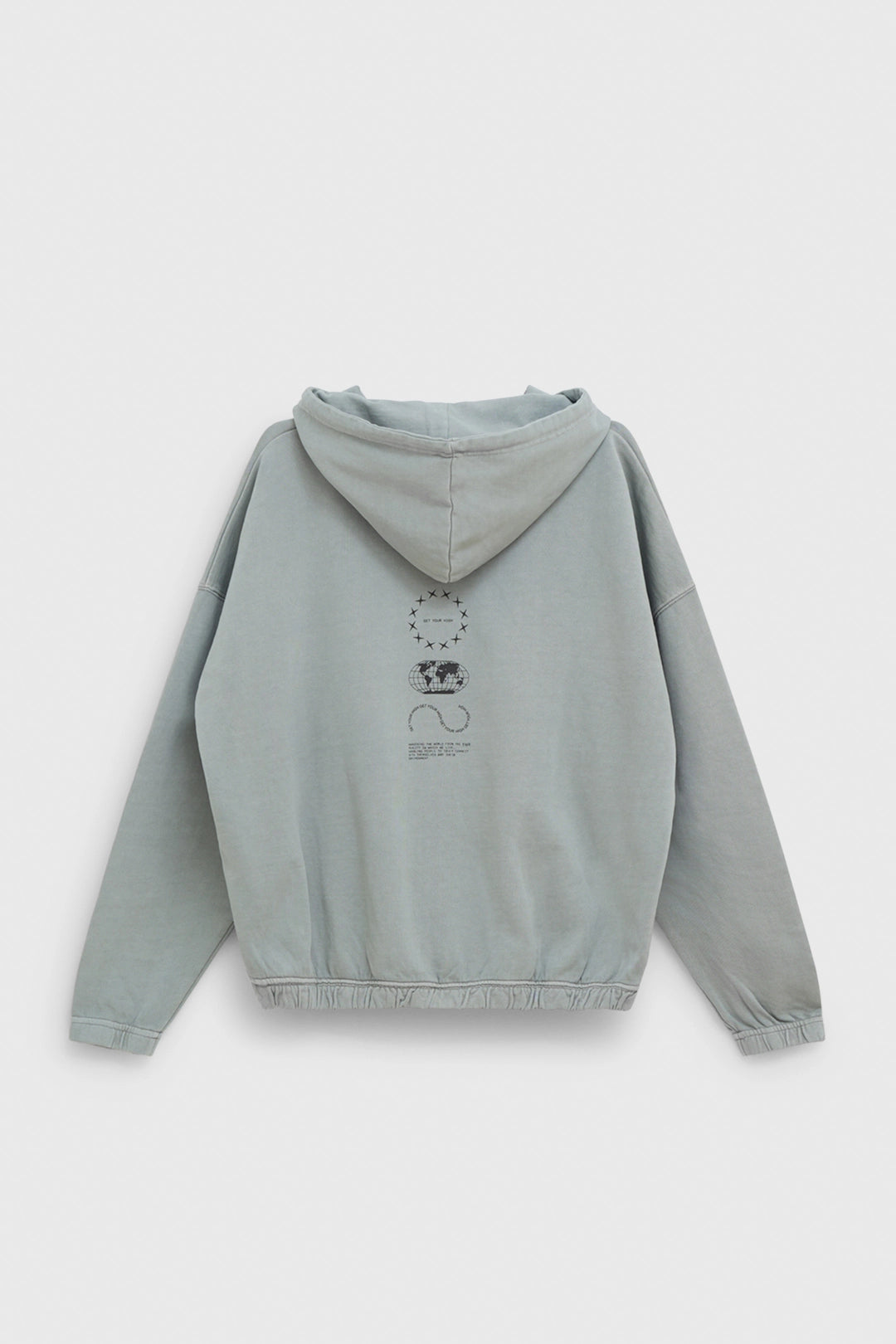DARK GREY WASHED TRAIN WOMAN FULL ZIP HOODIE