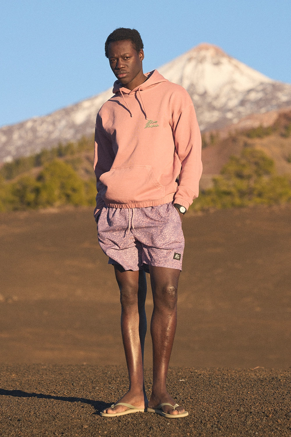 LIGHT PURPLE DRIP SWIMMING TRUNKS