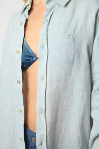 CAMISA DE LINO VERDE