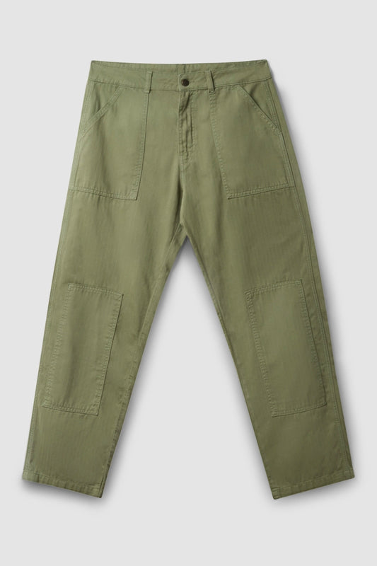PANTALÓN STRAIGHT PATCHED IGUANA GREEN