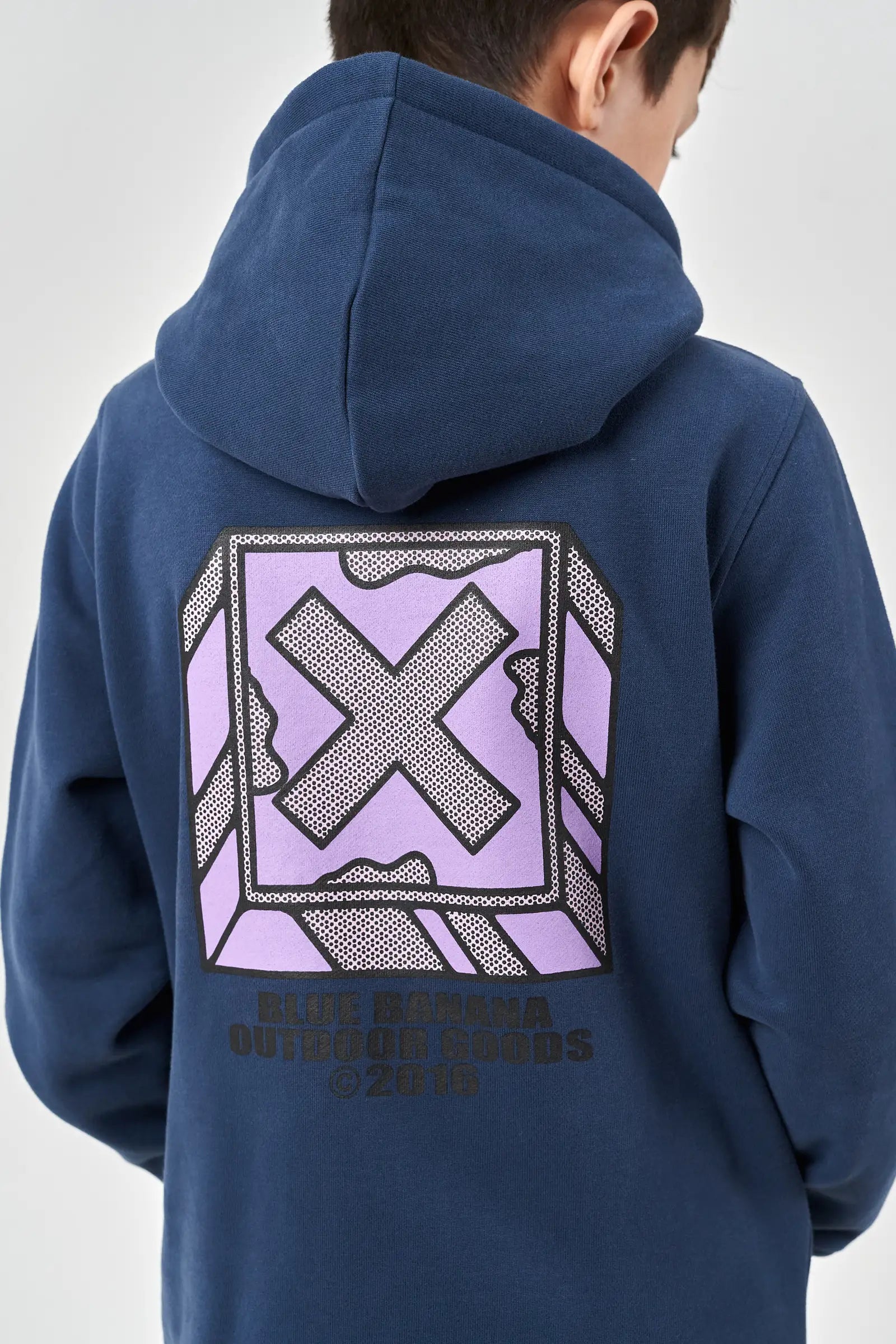 IMPERIAL BLUE FONT KIDS FULL ZIP HOODIE