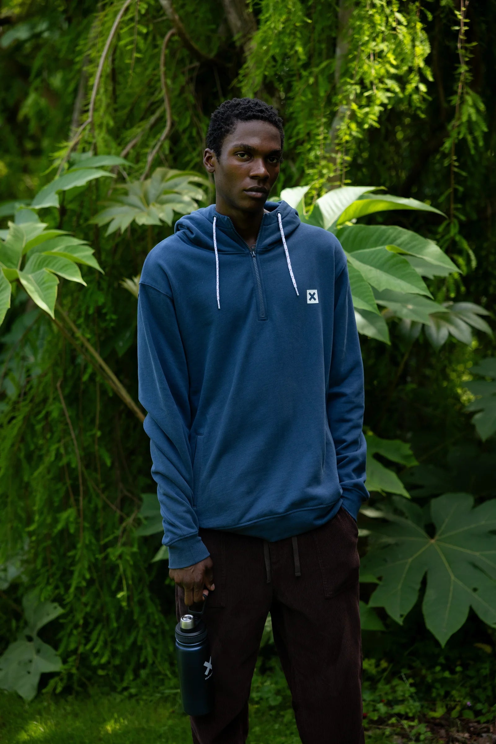 IMPERIAL BLUE ISLAND HALF ZIP HOODIE