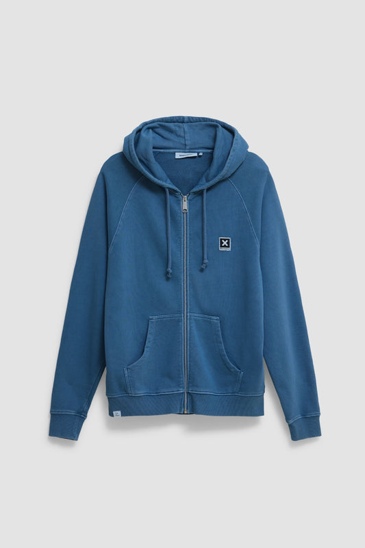 INDIGO BLUE ICONIC FULL ZIP HOODIE