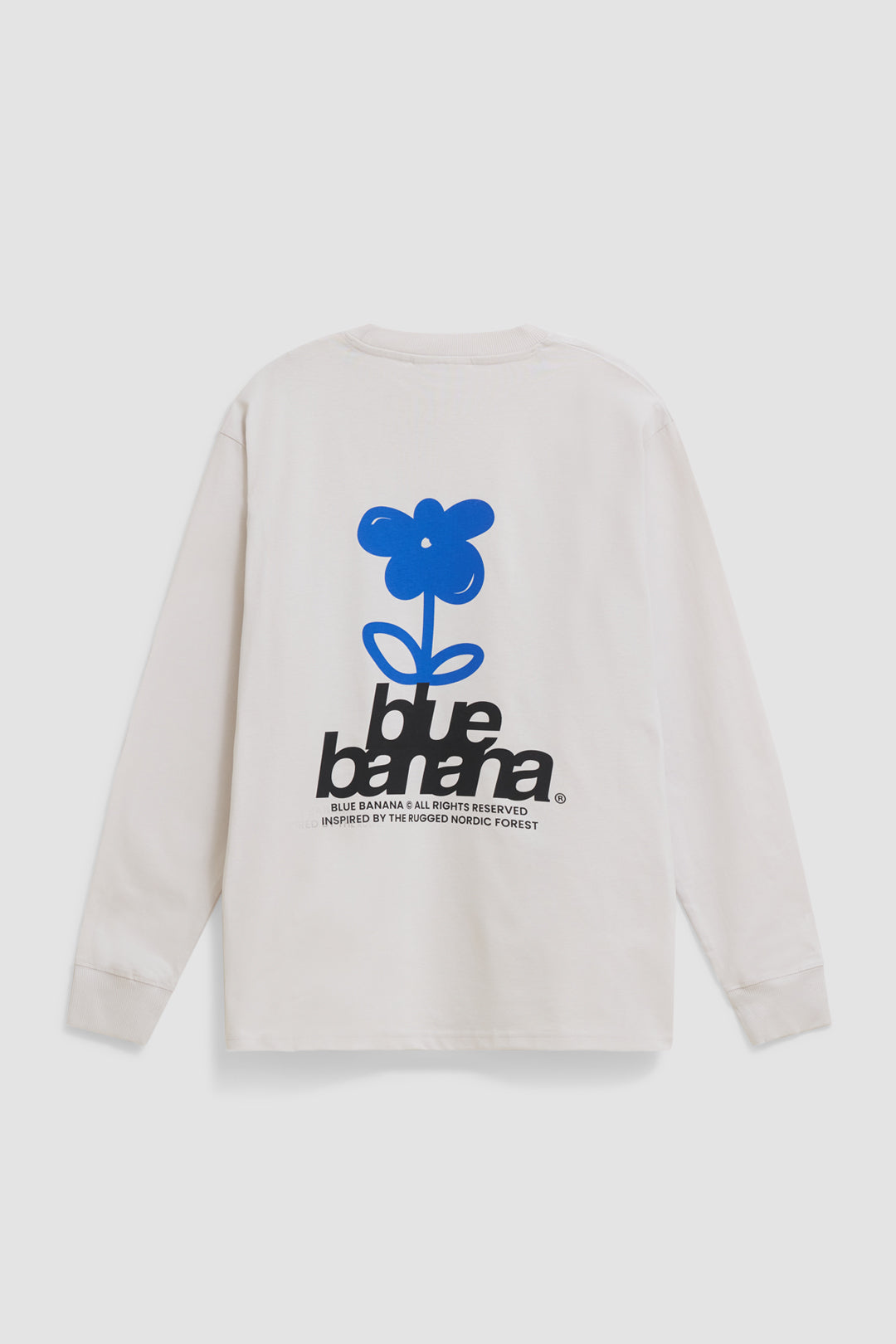 LIGHT GREY FLOWER LS TEE
