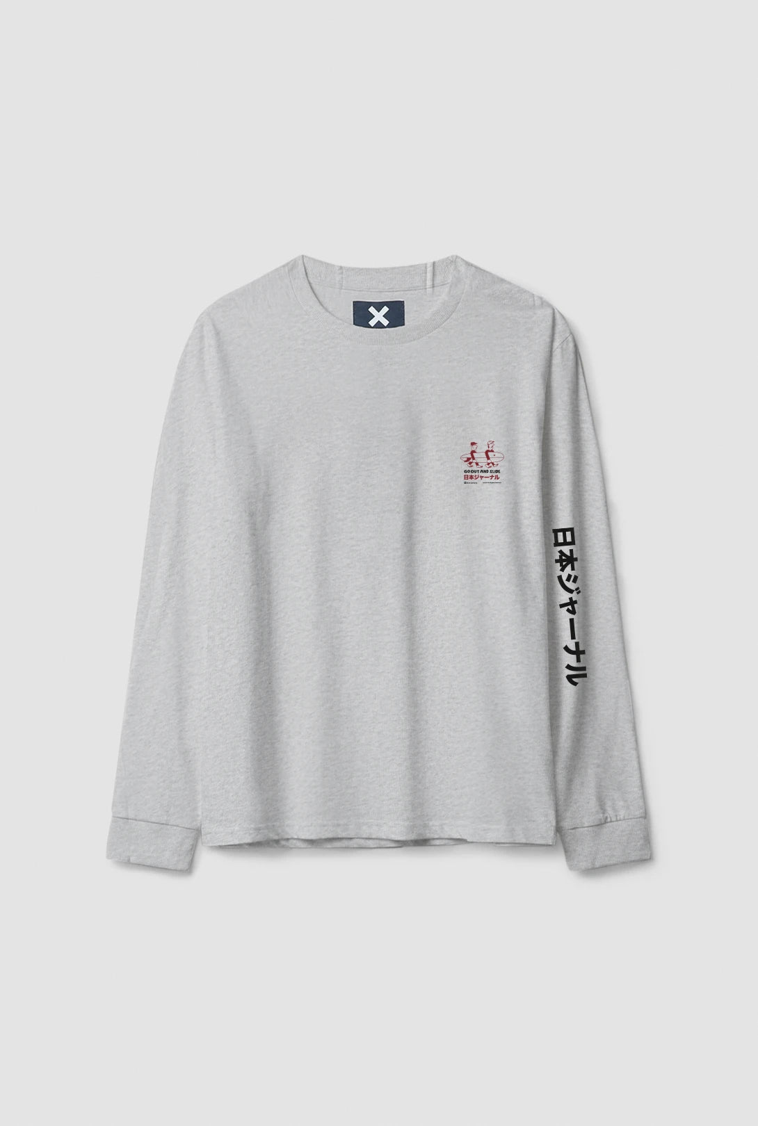 LIGHT GREY MELANGE COAST LS TEE