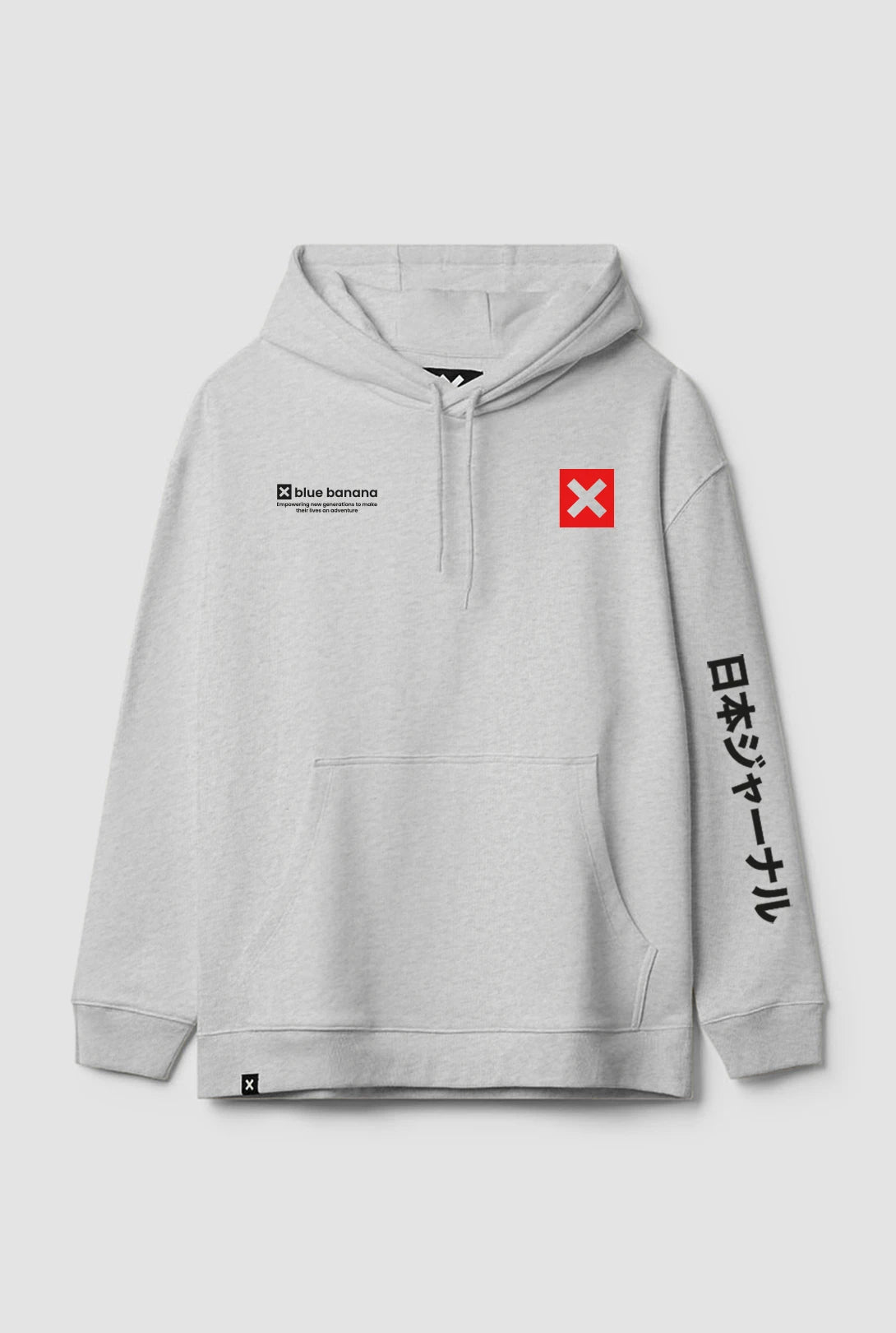 LIGHT GREY MELANGE JOURNAL HOODIE