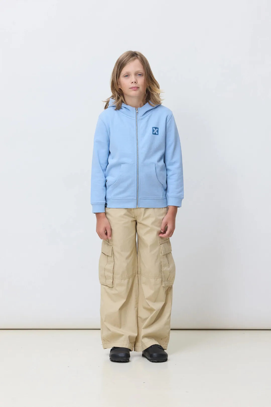 LIGHT BLUE NATURE KIDS FULL ZIP HOODIE