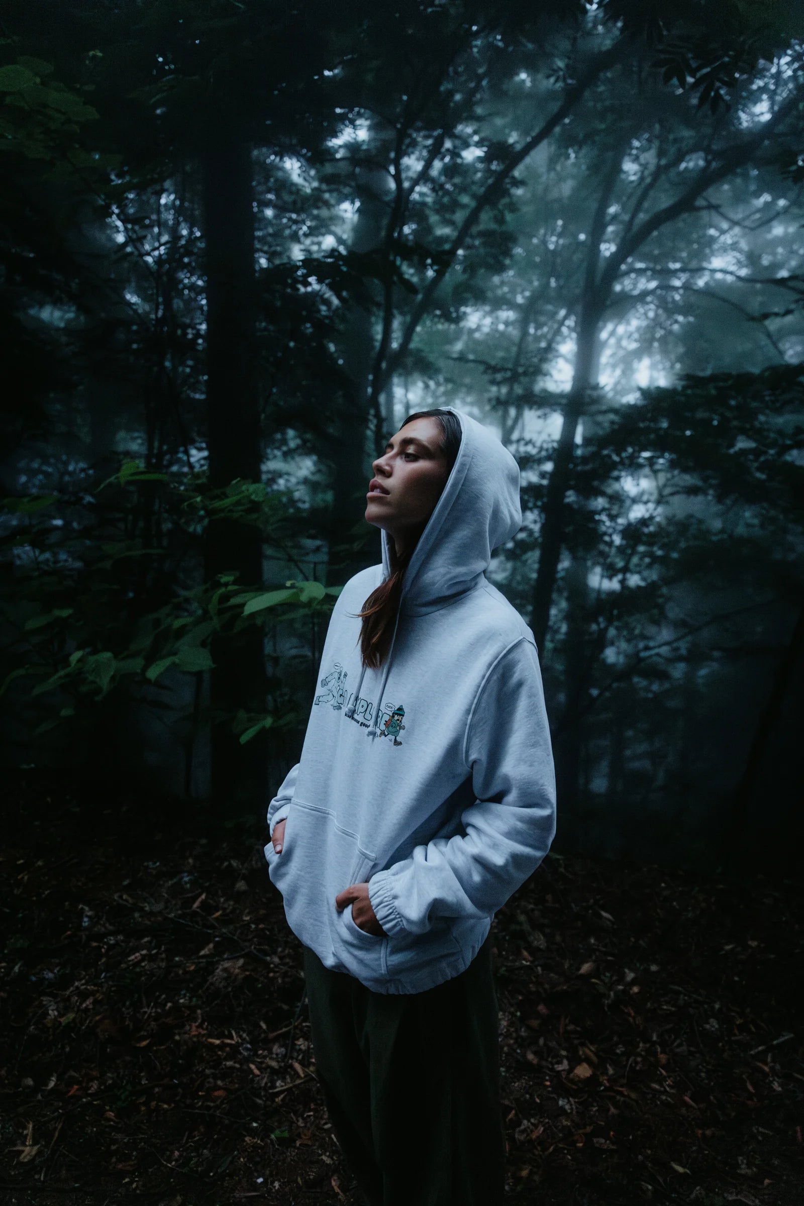 LIGHT GREY MELANGE CHASE HOODIE