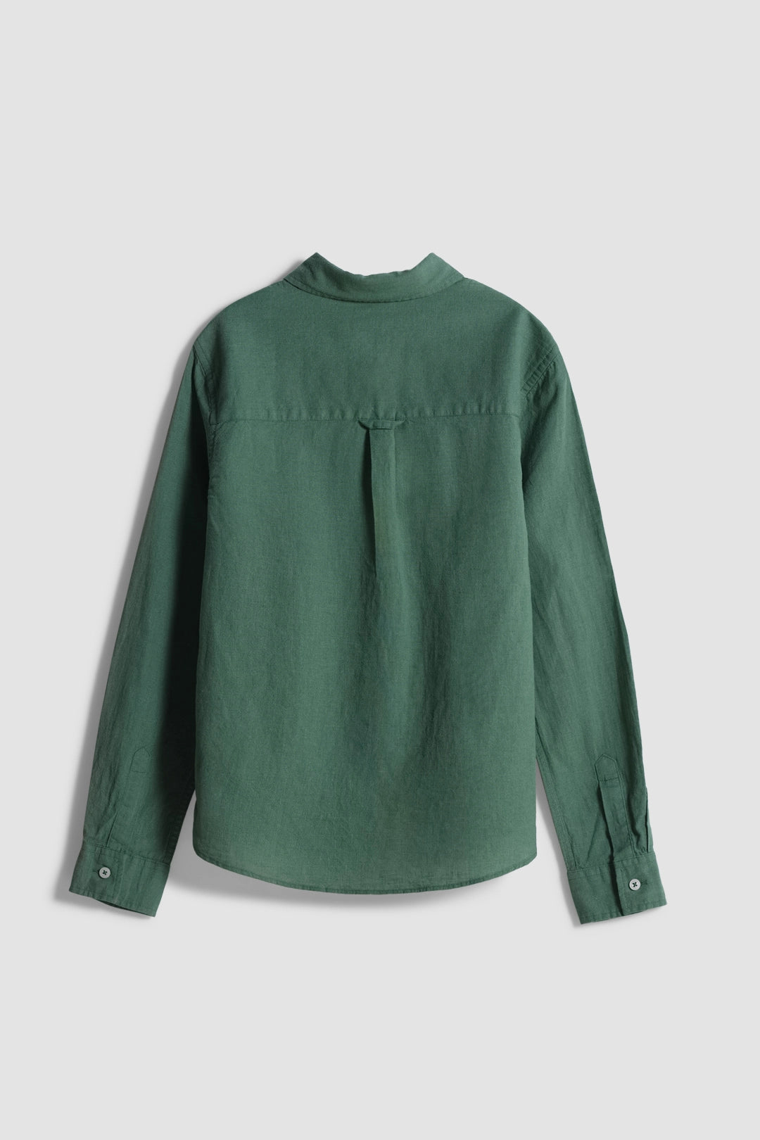 PINE GREEN LINEN KIDS SHIRT