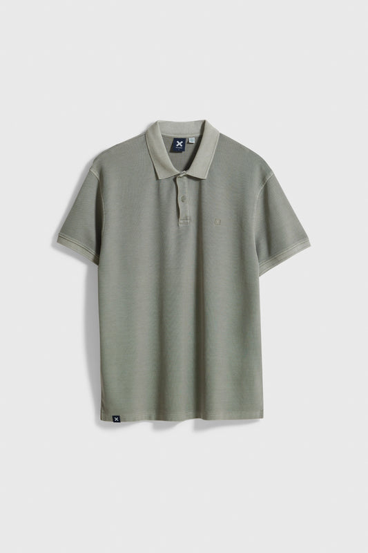 OLIVE GREEN NATURE WASHED POLO