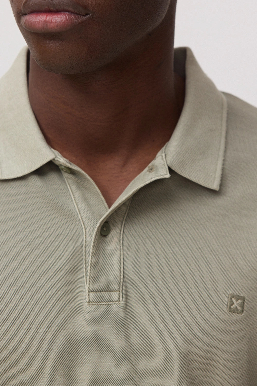 OLIVE GREEN NATURE WASHED POLO