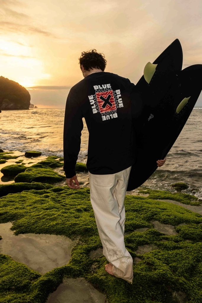 NAVY FOAM LS TEE