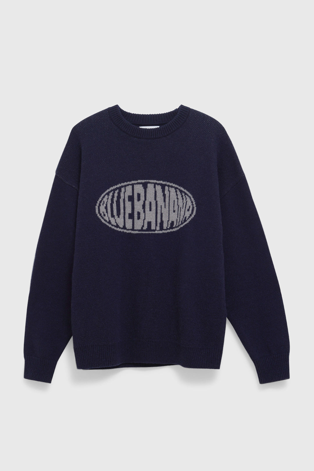 NAVY OVAL KNITTED SWEATER