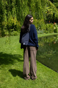 NAVY RAIL KNITTED SWEATER