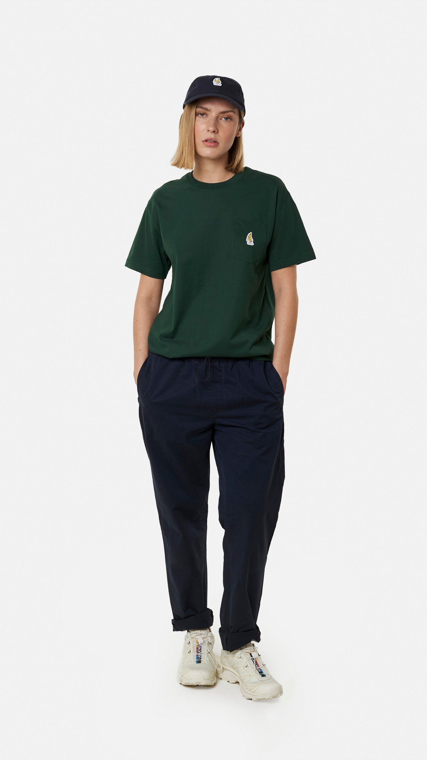 CAMISETA POCKET BANANA VERDE