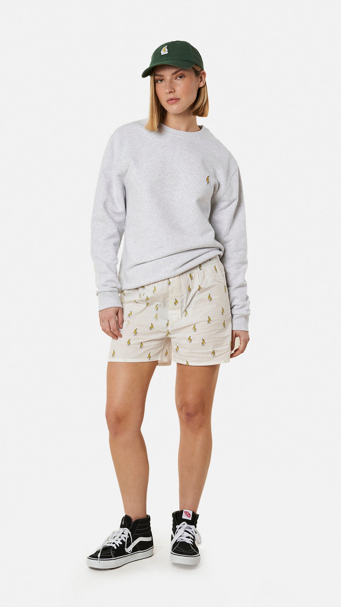 SUDADERA BANANA LIGHT GREY MELANGE