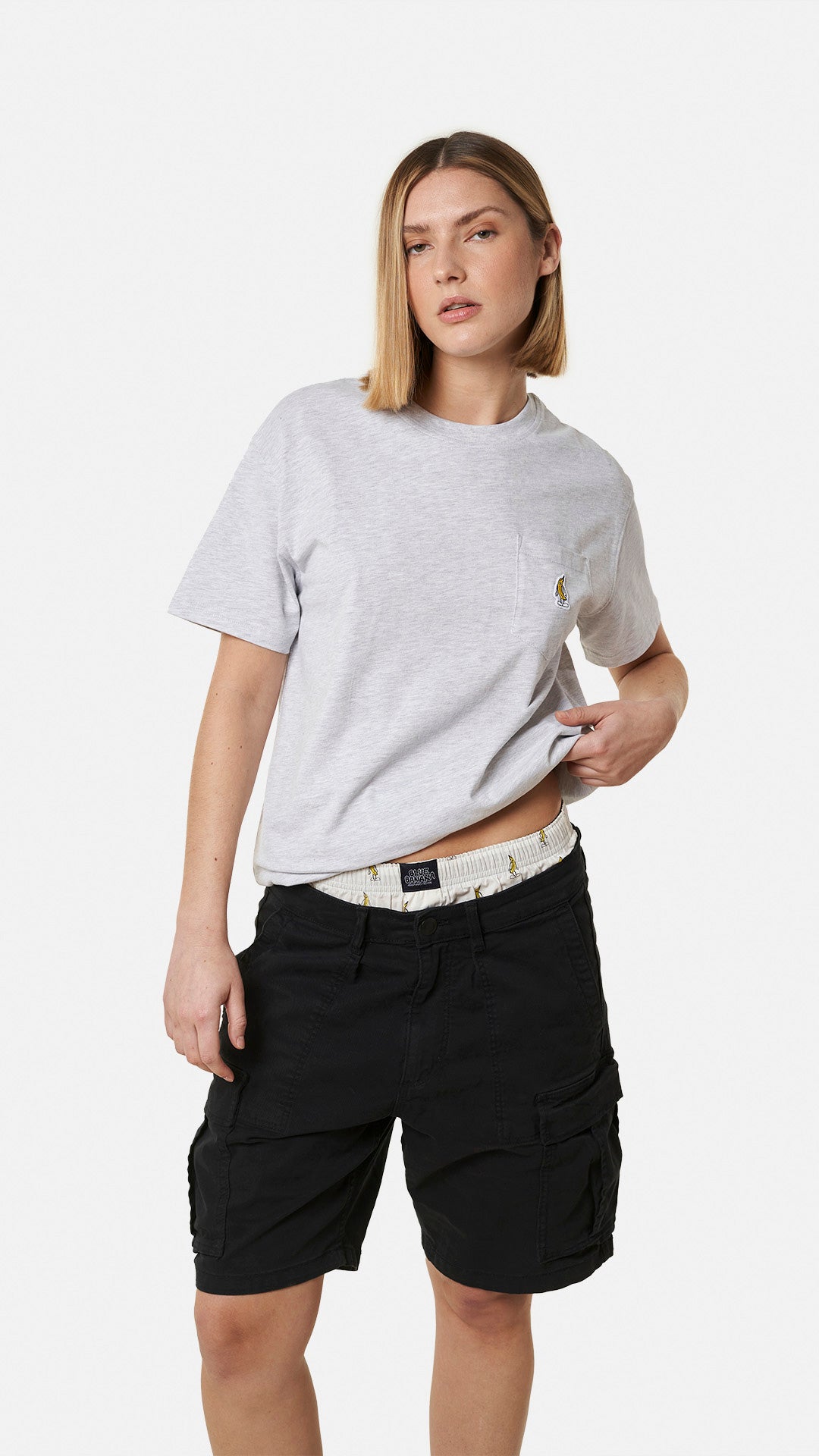 CAMISETA POCKET BANANA LIGHT GREY MELANGE