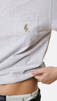 CAMISETA POCKET BANANA LIGHT GREY MELANGE