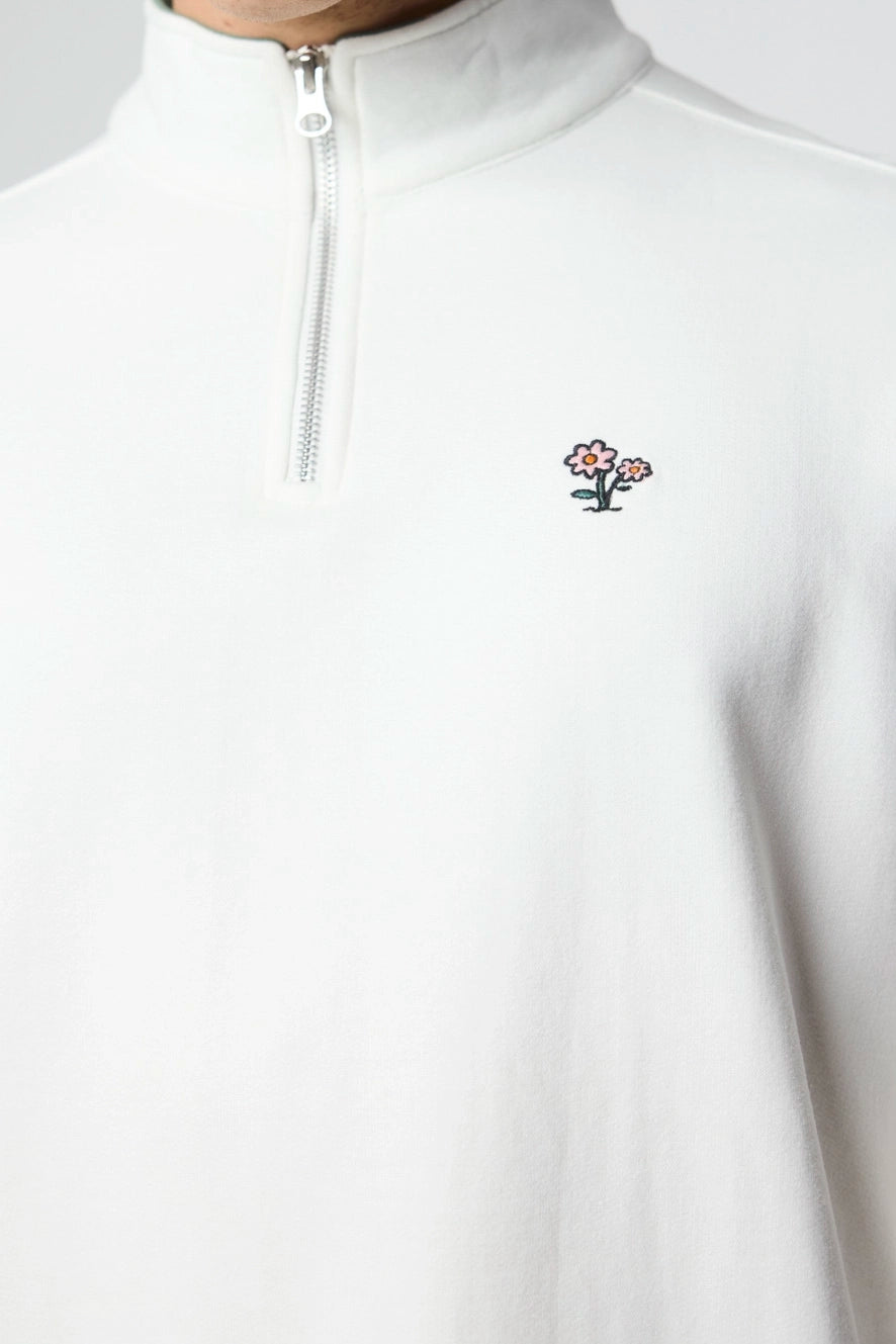 OFF-WHITE BANK HALF ZIP CREW