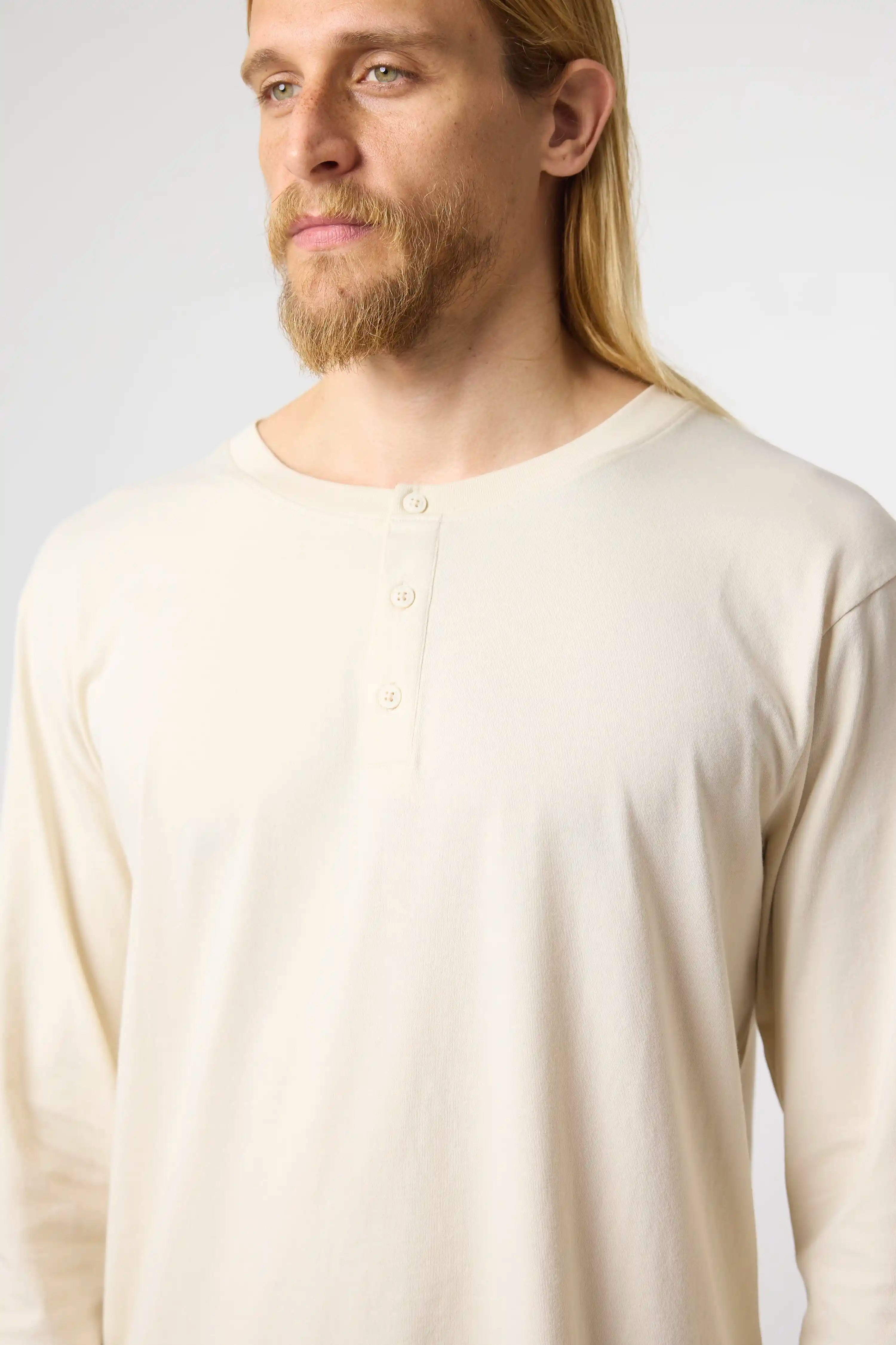 CAMISETA MANGA LARGA BASIC PREMIUM CRD BLANCO ROTO