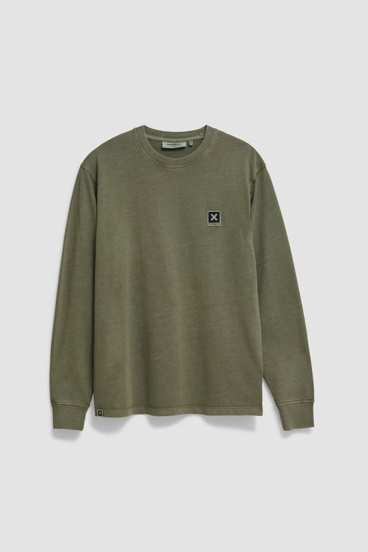 OLIVE GREEN ICONIC LS TEE