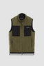 OLIVE GREEN ROPE FLEECE VEST
