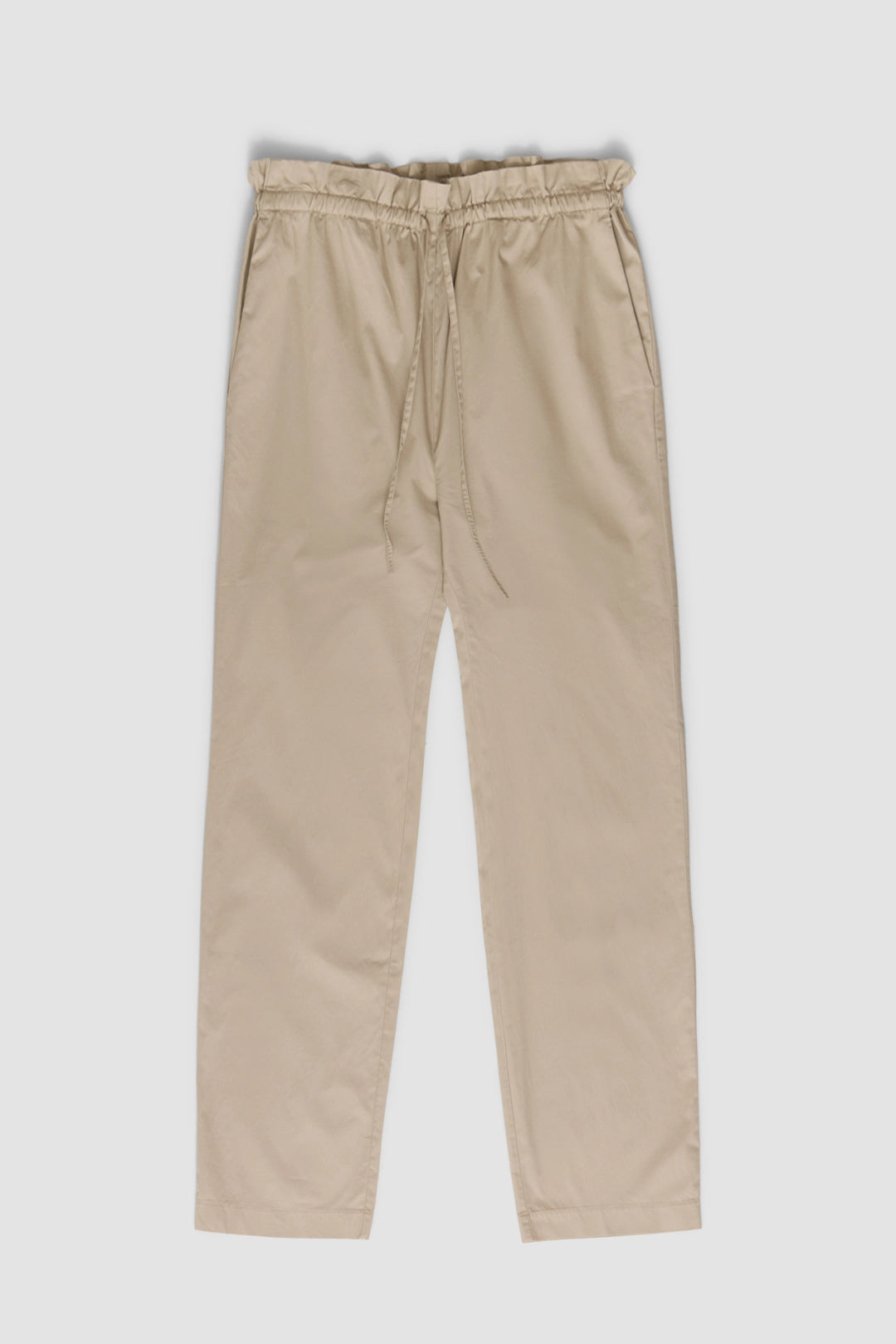 CAMEL POPLIN WOMAN STRAIGHT PANT