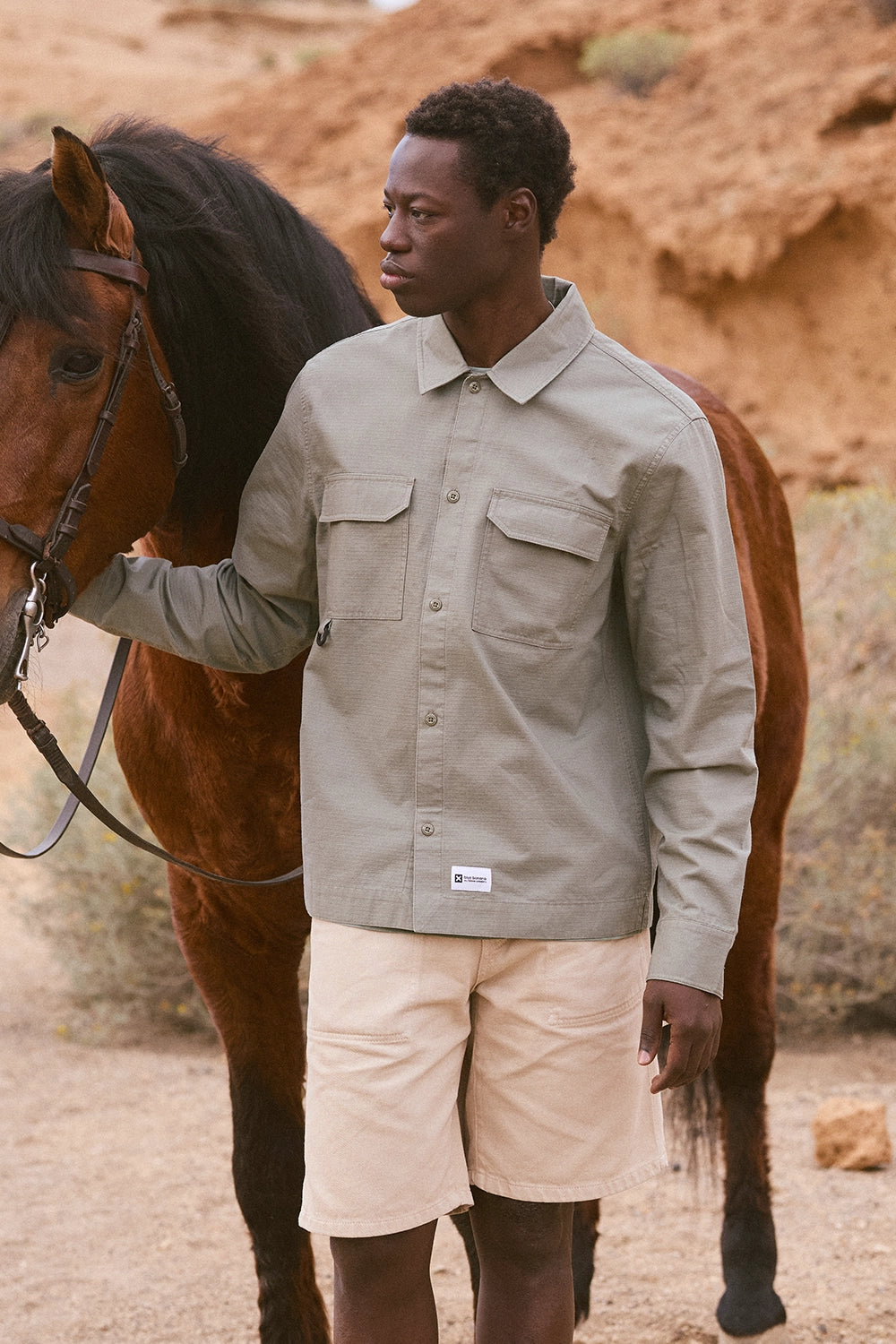 OLIVE GREEN RIPSTOP SHIRT