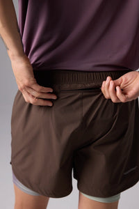 PANTALÓN CORTO TRAIL SOLID BROWN
