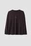 SOLID BROWN TRAIN LS TEE