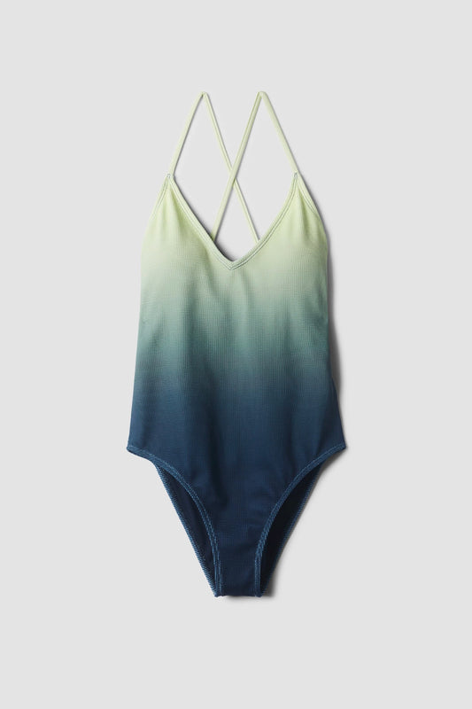 BAÑADOR MUJER CRINKLE FADE NAVY