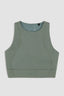 OLIVE GREEN WASHED ACTIVE WOMAN TOP