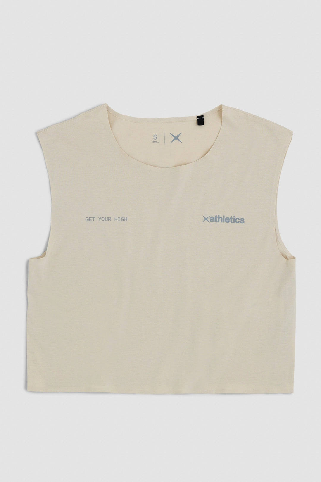 BEIGE WASHED TRAIN WOMAN TANK TOP